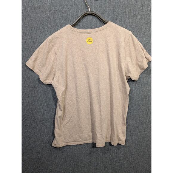 Life Is Good T Shirt Womens XL Graphic Tee Happy Hour Campfire Dog Classic Fit - Picture 6 of 11